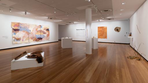 Installation view of Material Reverie at Town Hall Gallery