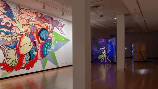 Installation view of ‘Expanded Canvas’ at Town Hall Gallery, April 2022. Photograph by Christian Capurro.