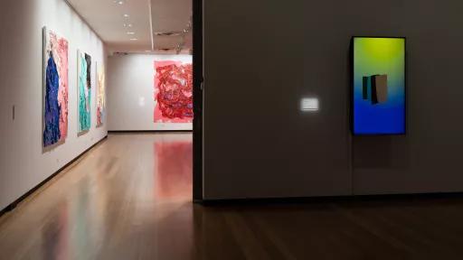 Installation view of ‘Expanded Canvas’ at Town Hall Gallery, April 2022. Photograph by Christian Capurro.