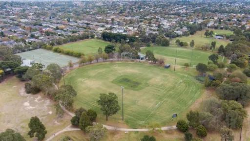 Aerial view of Myrtle and Macleay Parks 