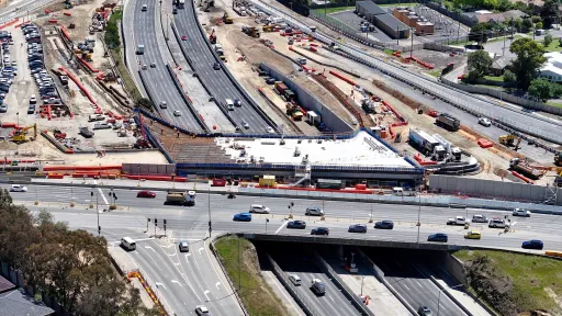 A criss-cross of roads intersect each other