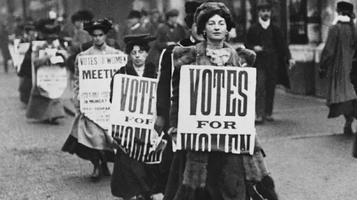 Historical image of women suffragettes