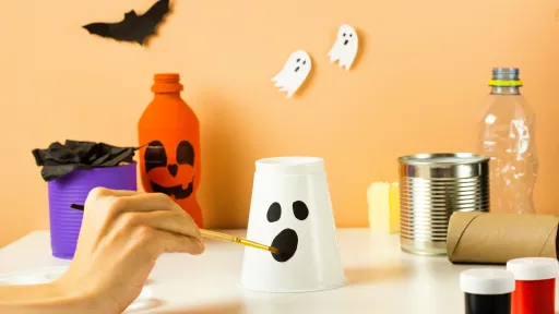 A range of do-it-yourself handmade Halloween decorations
