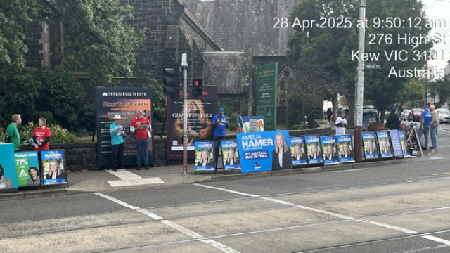 unsafely displayed signage 