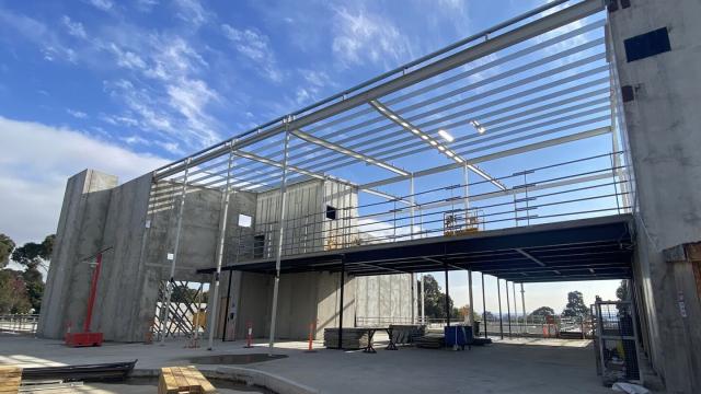 An under construction building 