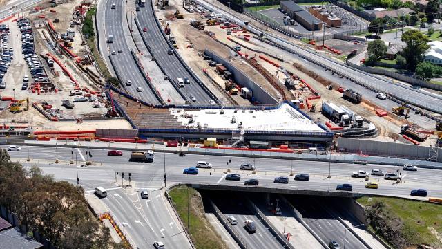A criss-cross of roads intersect each other